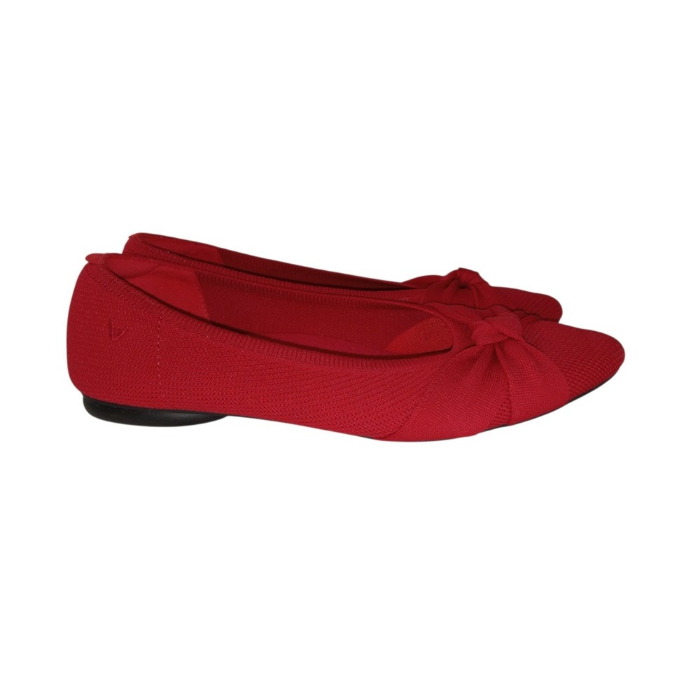 Vivaia Azura pointed toe bow ballet flats ruby red EU 41.5 US 10 comfort
